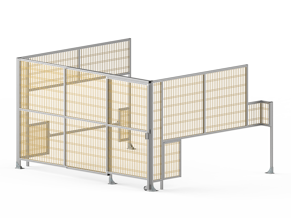 Protezione perimetrale con struttura in profili sr.40